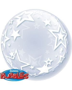 Stylish Stars Qualatex Deco Bubble Balloon - 24&quot;