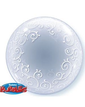 Fancy Filigree Qualatex Deco Bubble Balloon - 24&quot;