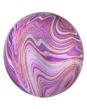 Purple Marblez Orbz - 16&quot; Foil Balloon