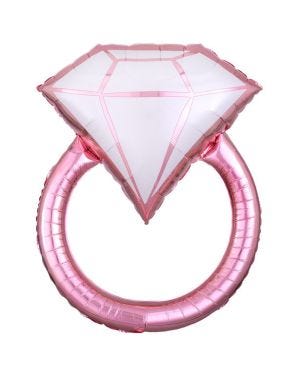 Blush Wedding Ring Giant Foil Balloon - 30&quot;