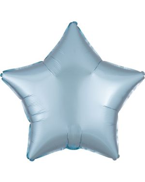 Pastel Blue Satin Luxe Star Balloon - 18&quot; Foil