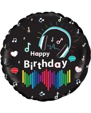 Music Happy Birthday Foil Balloon - 18&quot;