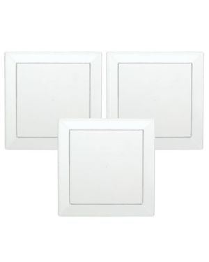 Clear Plastic Square Plates - 12.7cm (10pk)