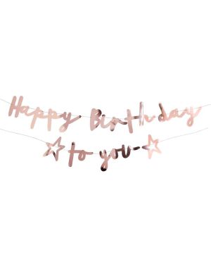 Happy Birthday to You Rose Gold Paper Banner - 2m