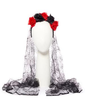 Day of the Dead Headband Veil