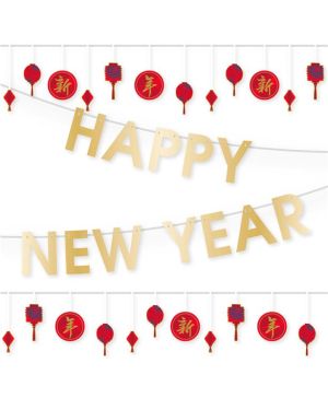 Chinese New Year Paper Letter Banner Set - 1.8m