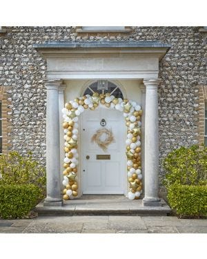 Gold Christmas Balloon Door Arch - 240 Balloons