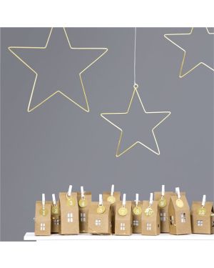 Star Metal Hanging Decorations (2pk)