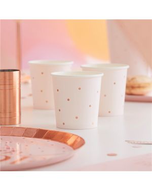 Rose Gold Foiled Paper Shot Cups - 114ml (10pk)