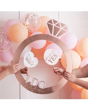 Rose Gold Hen Party Ring Photo Prop Frame