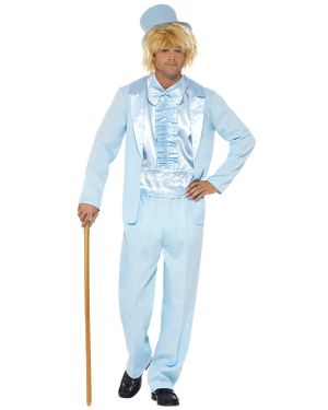90s Stupid Tuxedo Blue - Adult Costume