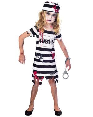 Zombie Convict Girl - Child Costume