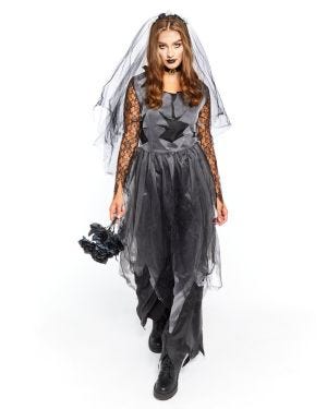 Black Corpse Bride - Adult Costume