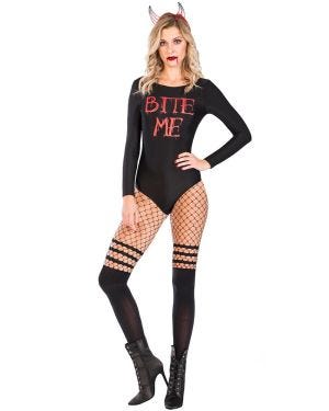 Bite Me Bodysuit - Adult Costume