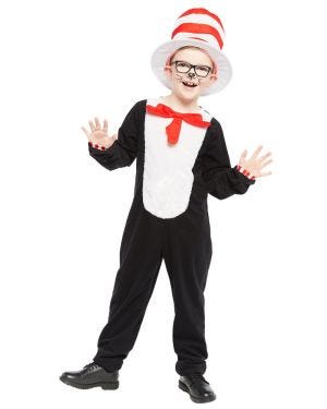 Dr Seuss Cat in the Hat Jumpsuit - Child and Teen Costume