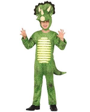 Green Triceratops - Child Costume