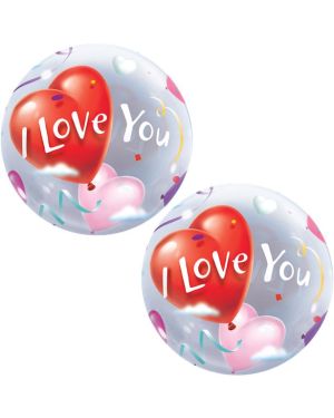 &#039;I Love You&#039; Valentine&#039;s Bubble Balloon - 22&quot;