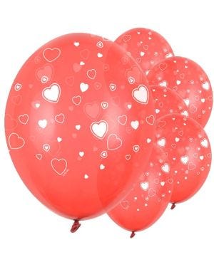 Red Hearts Latex Balloons - 11&quot; (6pk)