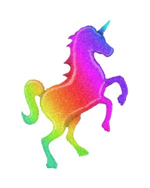 Glitter Rainbow Unicorn Holographic Supersize Balloon - 54&quot; Foil