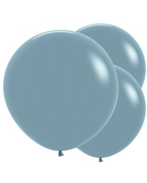 Pastel Dusk Blue Balloons - 24&quot; Latex (3pk)