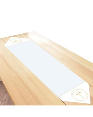 Blue Botanical Cross Fabric Table Runner - 1.8m
