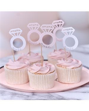 Future Mrs Team Bride Cupcake Toppers