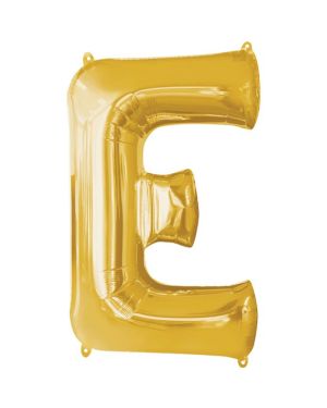 Gold Letter E Balloon - 34&quot; Foil