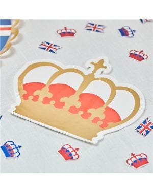 Royal Crown Shaped Paper Napkins - 33cm (16pk)