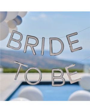 Bride to Be Silver Foiled Paper Letter Banner