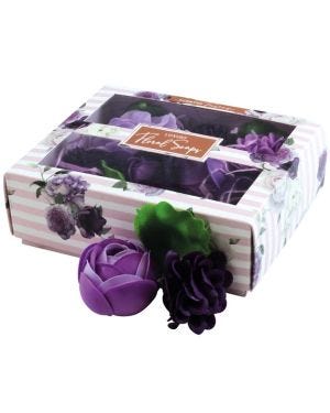 Luxury Boxed Scented Purple Floral Soaps