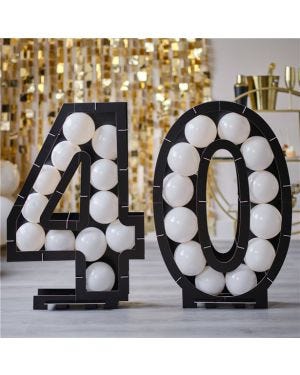 Black 40 Balloon Mosaic