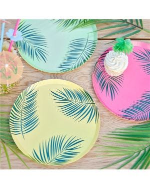 Tiki Tropics Assorted Paper Plates (8pk)