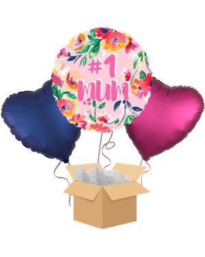 #1 Mum Balloon Bouquet - Delivered Inflated
