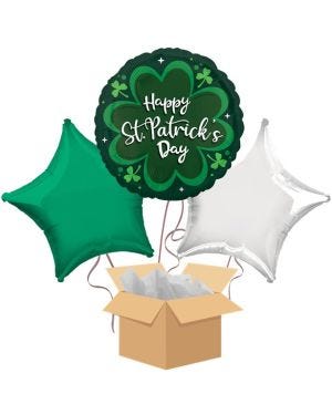St.Patricks&#039;s Day Clover Balloon - Delivered Inflated