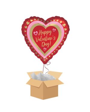 Golden Hearts Balloon - Delivered Inflated