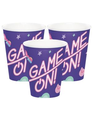 Digital Game Paper Cups - 256ml (8pk)