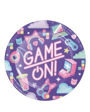 Digital Game Paper Plates - 23cm (8pk)