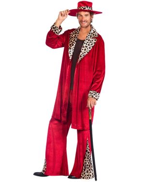 Gangster Pimp Red - Adult Costume