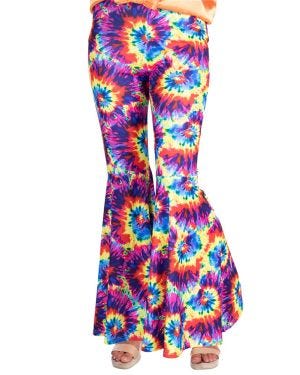 Rainbow Tie Dye Flares - Adult Costume