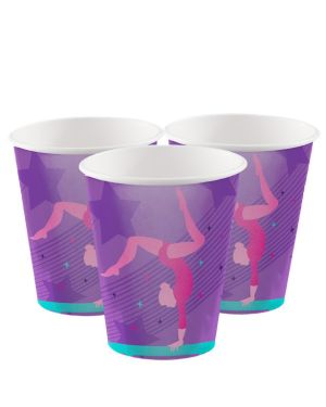 Gymnastics Party Paper Cups - 256ml (8pk)