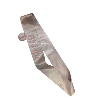 Bride Diamante Sash and Badge Set