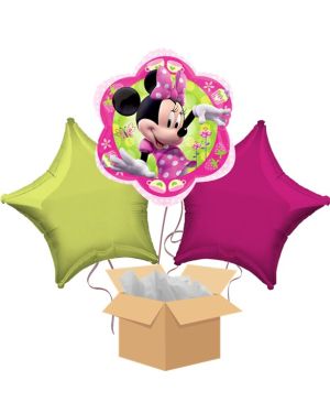 Minnie Mouse Balloon Bouquet - Delivered Inflated