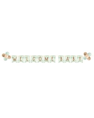 Teddy Bear &#039;Welcome Baby&#039; Paper Banner - 2.6m