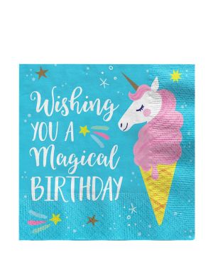 Unicorn Galaxy Paper Napkins - 33cm (16pk)