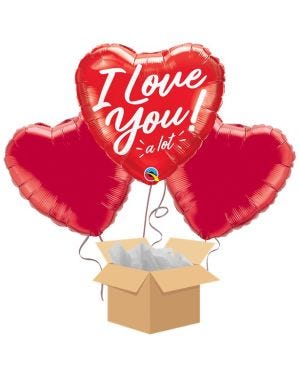 I Love You Balloon Bouquet - Delivered Inflated