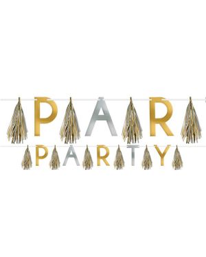 Silver &amp; Gold Party Tassle Garland - 3.4m
