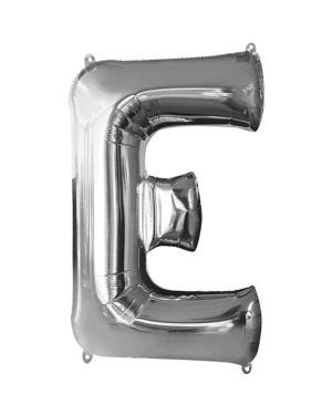 Silver Letter E Balloon - 34&quot; Foil
