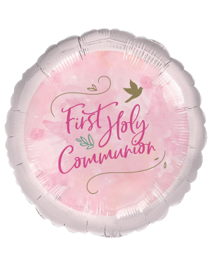 Pink 1st Communion Foil Balloon - 18&quot;