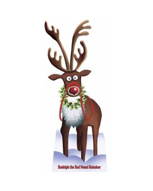 Life Size Rudolph Cardboard Cutout - 183cm x 75cm