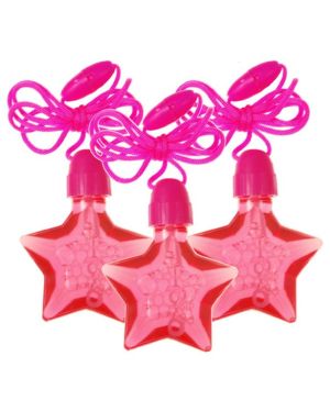 Pink Star Bubble Necklaces - 14.7ml (4pk)